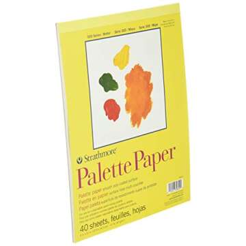 Strathmore 300 Series Palette Paper Pad, Tape Bound, 9x12 inches, 40 Sheets (41lb/67g) - Artist Paper for Adults and Students