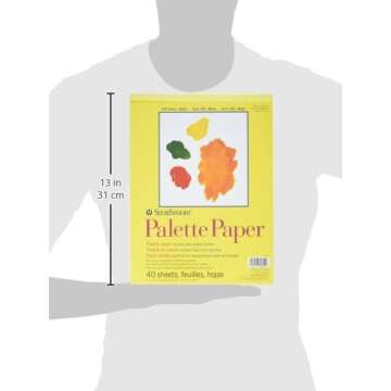 Strathmore 300 Series Palette Paper Pad, Tape Bound, 9x12 inches, 40 Sheets (41lb/67g) - Artist Paper for Adults and Students