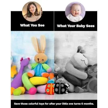 Samuel Sensory Board for Babies - Supersized Black and White Baby Cards for Developmental Newborn Tu...