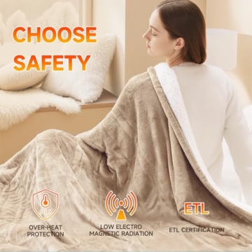 Queen Size Heated Electric Blanket with Dual Controls