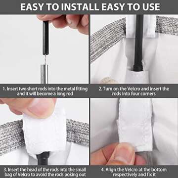 GZMXM Laundry Basket Hamper with Lid and a Removable Bag 72L Large Collapsible Laundry Baskets Dirty Clothes Hamper with Detachable Rods, Foldable Washing Bin for Clothes and Toys - Beige