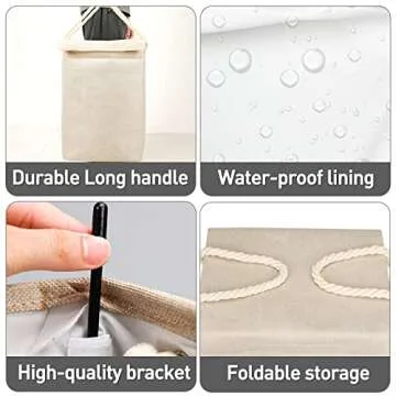 GZMXM Collapsible Laundry Hamper with Lid - 72L