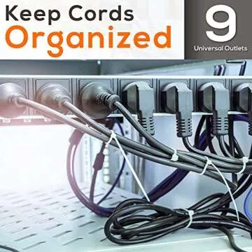 Pyle 15 Amp Power Supply Control Unit, 9 Outlets, Rack Mountable Heavy Duty Power Strip with AC Noise Filter - Power Saving Power Supply for Equipment Control - 1U Steel Chassis, 6ft Cord