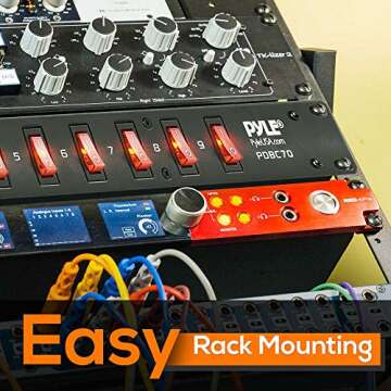 Pyle 15 Amp Power Supply Control Unit, 9 Outlets, Rack Mountable Heavy Duty Power Strip with AC Noise Filter - Power Saving Power Supply for Equipment Control - 1U Steel Chassis, 6ft Cord