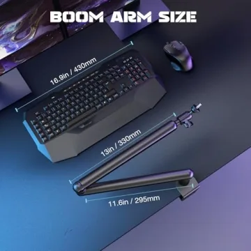 FIFINE Adjustable Microphone Boom Arm for Streaming