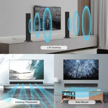 Assistrust 60W Sound Bar for Smart TVs - Bluetooth, Wired