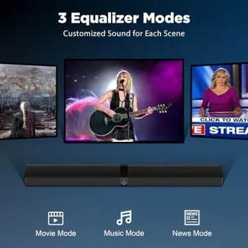 Assistrust 60W Sound Bar for Smart TVs - Bluetooth, Wired