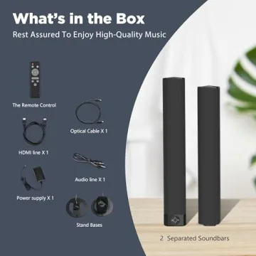 Assistrust 60W Sound Bar for Smart TVs - Bluetooth, Wired