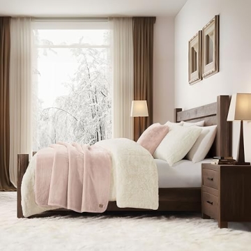 UGG Whitecap Plush Throw Blanket - Cozy & Machine Washable