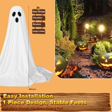Halloween Decorations Outdoor with Ghost Lights - Spooky Setup