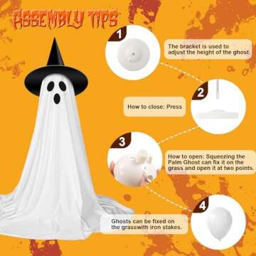 Halloween Decorations Outdoor with Ghost Lights - Spooky Setup