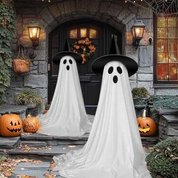 Halloween Decorations Outdoor with Ghost Lights - Spooky Setup