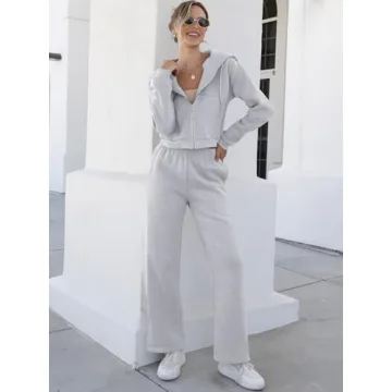 ANRABESS Stylish Two-Piece Sweatsuit Set for Women