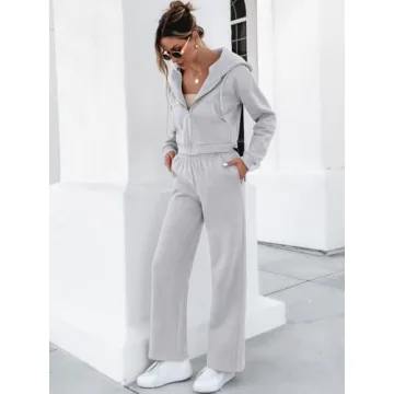 ANRABESS Stylish Two-Piece Sweatsuit Set for Women