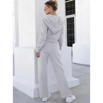ANRABESS Stylish Two-Piece Sweatsuit Set for Women