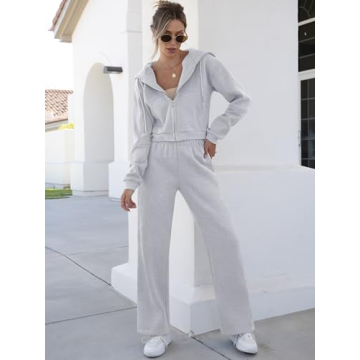ANRABESS Stylish Two-Piece Sweatsuit Set for Women