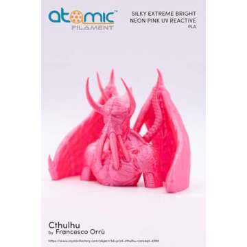 Neon Pink UV Reactive 3D Printing Filament - Vibrant & Reliable