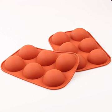 4Pack Sphere Silicone Molds, Silicon Dome mold semi sphere Baking Mould for Making Candy, Chocolate,...