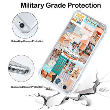 mehidpur Christian Quotes Collage Case for iPhone 7/8/SE,Christian Jesus Positivity Motivational Quotes Case for Man Women Teen,Soft TPU Bumper Case Compatible for iPhone 7/8/SE