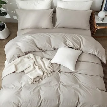 MooMee 100% Cotton Duvet Cover Set for All Seasons