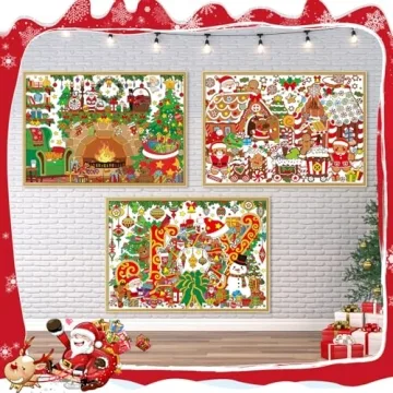 Christmas Giant Coloring Posters Set for Kids Fun