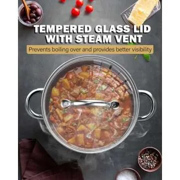 Cook N Home 6-Piece Stainless Steel Cookware Set