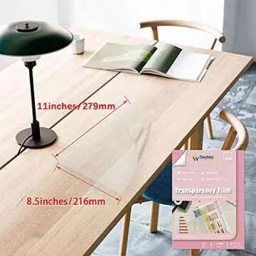 QYH Transparency Film Paper Clear for Overhead Projector Transparencies and Inkjet Screen Prints 8.5 x 11,25sheets