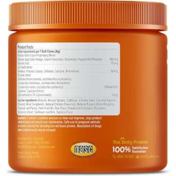 Zesty Paws Chew No Poo Bites for Dogs - Coprophagia Relief - Stool Eating Deterrent Soft Chews for Dogs - Gut, Periodontal & Immune System Support with Probiotics - Chicken - 90 Ct