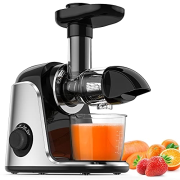 Compact Slow Masticating Juicer with 2 Speed Modes and Recipes