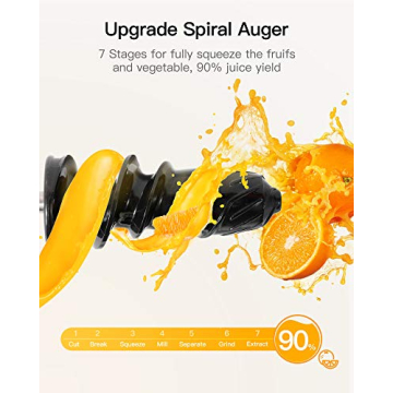 Compact Slow Masticating Juicer with 2 Speed Modes and Recipes