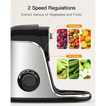 Compact Slow Masticating Juicer with 2 Speed Modes and Recipes