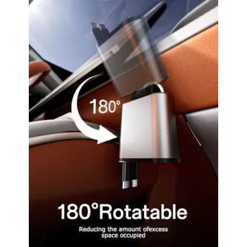 ROADRESS Retractable Car Charger with Dual Retractable Cords, Type-C Cable Fast Charging Up to 100W, 4 in 1 Fast Car Phone Charger with Voltage Display for iPhone 15/14/13/12 Pro Max,iPad,Samsung
