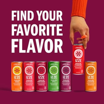 IZZE Blackberry Juice 8.4 oz, No Sugar Added, 24 Count