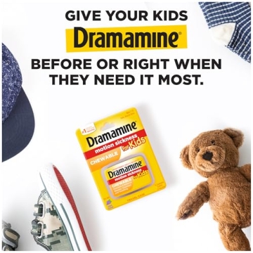 Dramamine Kids Chewable Relief for Motion Sickness 8 Count