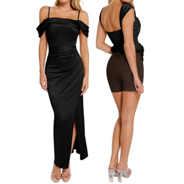 Shop Popilush Off The Shoulder Shapewear Maxi Dress