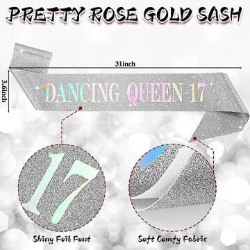 17th Birthday Party Decorations Set for Dancing Queens