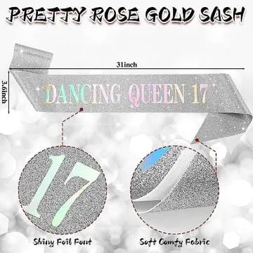 17th Birthday Party Decorations Set for Dancing Queens