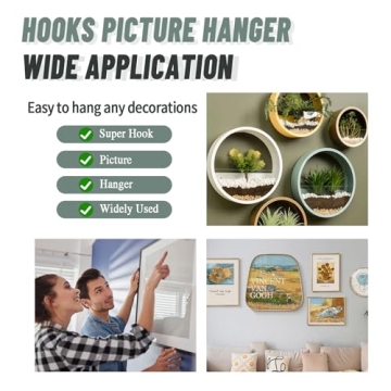 FURHUA Super Hook Hangers - 20pcs Durable Picture Hang Kit