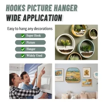 FURHUA Super Hook Hangers - 20pcs Durable Picture Hang Kit