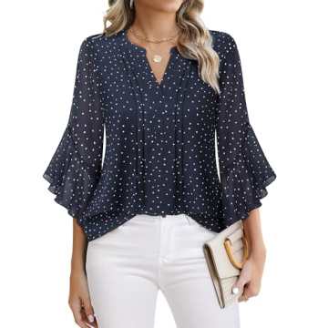 Timeson Women's 3/4 Sleeve Office Blouses - Fall Fashion 2024