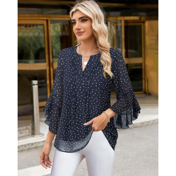 Stylish Timeson Women's 3/4 Sleeve Office Blouses