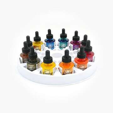 Dr. Ph. Martin's Bombay India Ink (Set 2) Ink Set, 1.0 oz, Set 2 Colors, 1 Set of 12 Bottles.