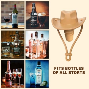 Cowboy Hat Silicone Wine Stopper for Fun Wine Lovers