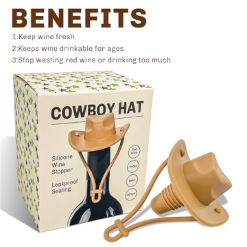 Cowboy Hat Silicone Wine Stopper for Fun Wine Lovers