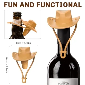Cowboy Hat Silicone Wine Stopper for Fun Wine Lovers