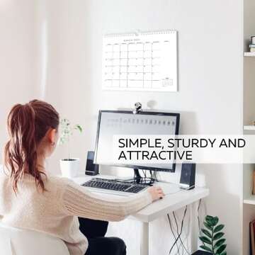 Simplified 2024 Wall Calendar - Runs from June 2023 until December 2024 - Modern 2023-24 Calendar for Easy Planning