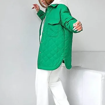 Flygo Women's Stylish Quilted Winter Jacket with Belt