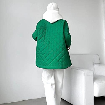 Flygo Women's Stylish Quilted Winter Jacket with Belt