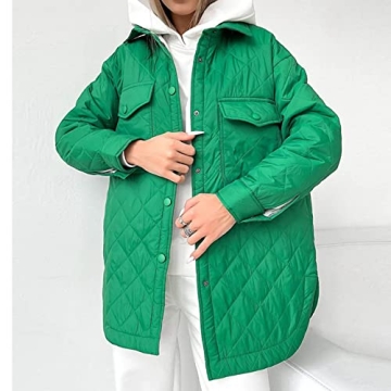 Flygo Women's Stylish Quilted Winter Jacket with Belt