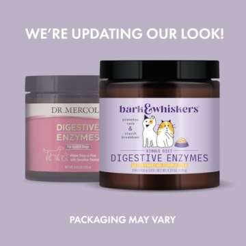 Bark & Whiskers Digestive Enzymes Kibble Diet, for Dogs & Cats, 4.23 oz. (120 g), 150 Scoops, Promot...